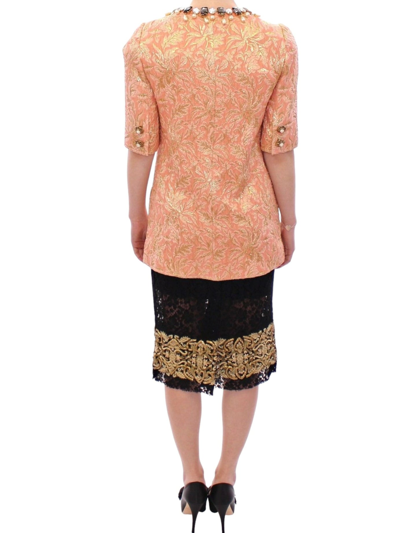 Ексклюзивне пальто Dolce &amp; Gabbana Crystal Brocade