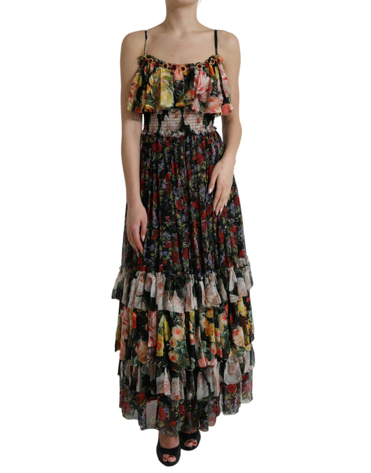 Яскрава шовкова квіткова сукня-максі Dolce &amp; Gabbana