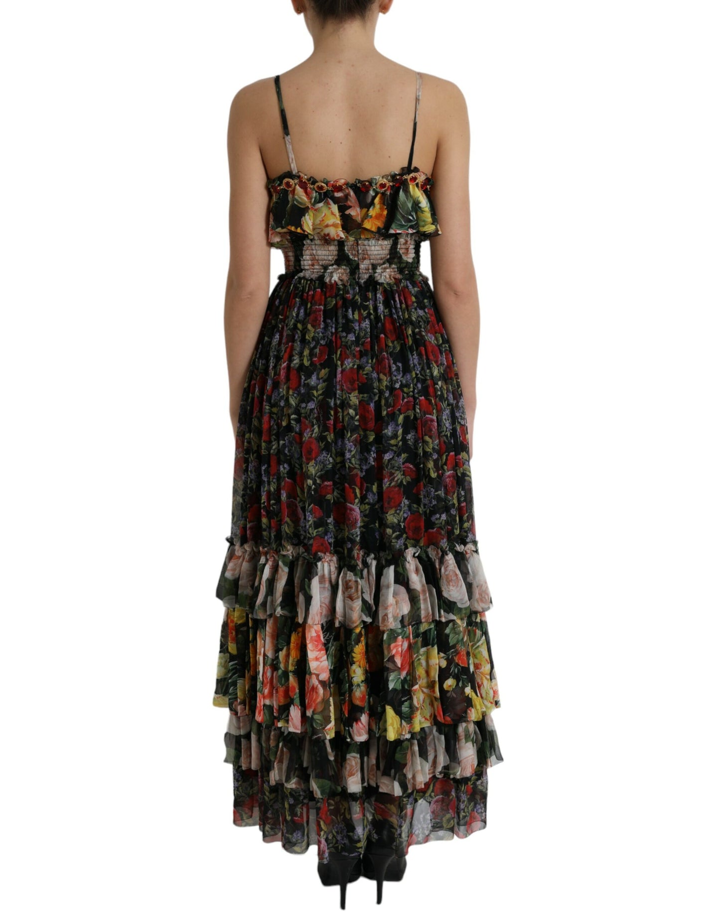 Яскрава шовкова квіткова сукня-максі Dolce &amp; Gabbana