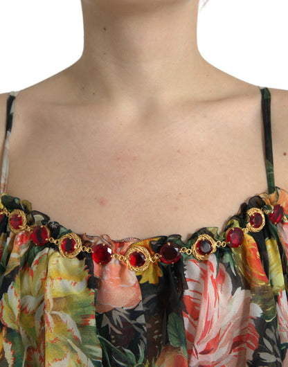 Яскрава шовкова квіткова сукня-максі Dolce &amp; Gabbana