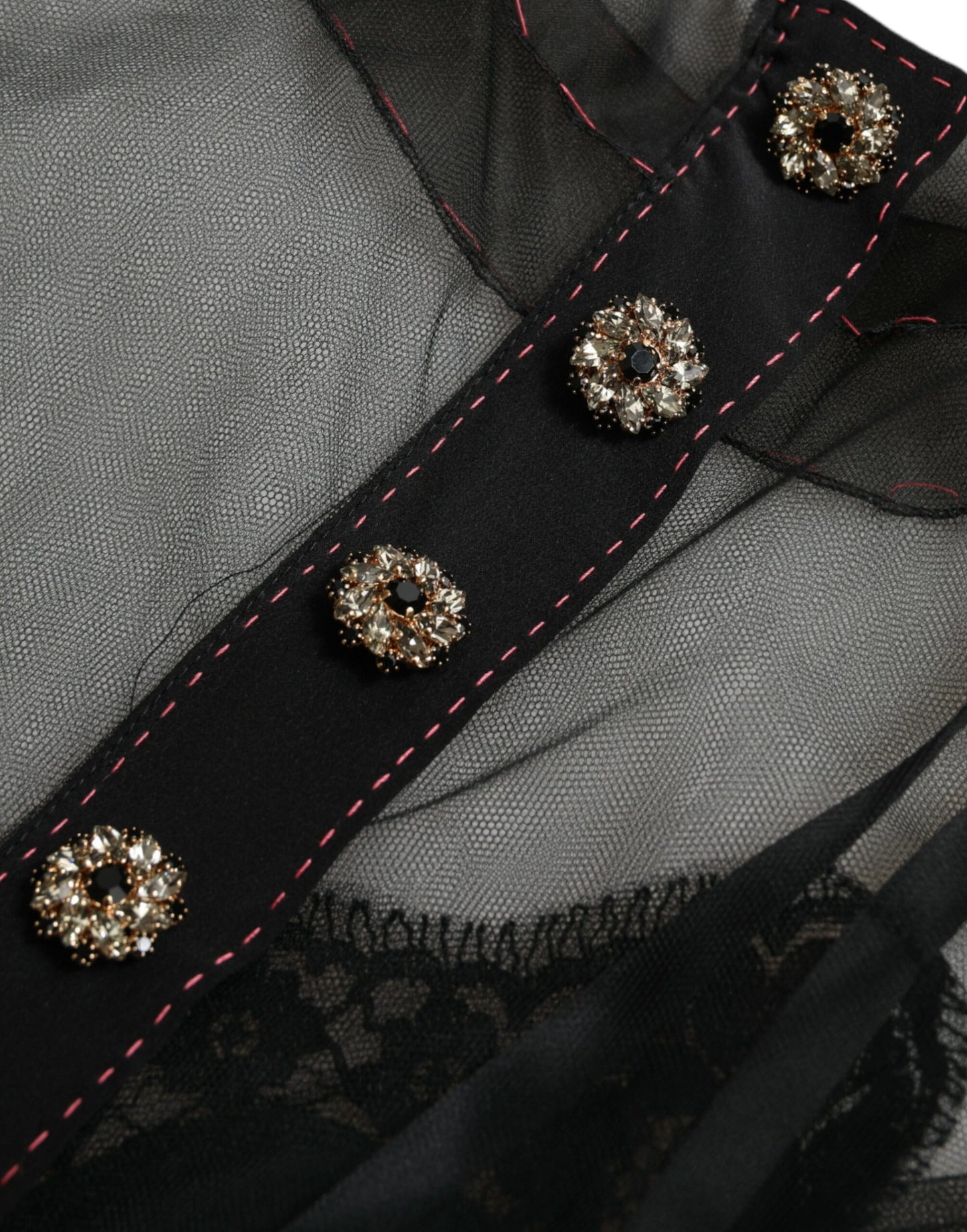Довга вечірня сукня Dolce &amp; Gabbana з тюлю з квітковою вишивкою