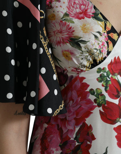 Елегантна шовкова максі-сукня з квітковим принтом Dolce &amp; Gabbana