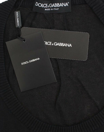 Елегантний чорний светр із круглим вирізом Dolce &amp; Gabbana