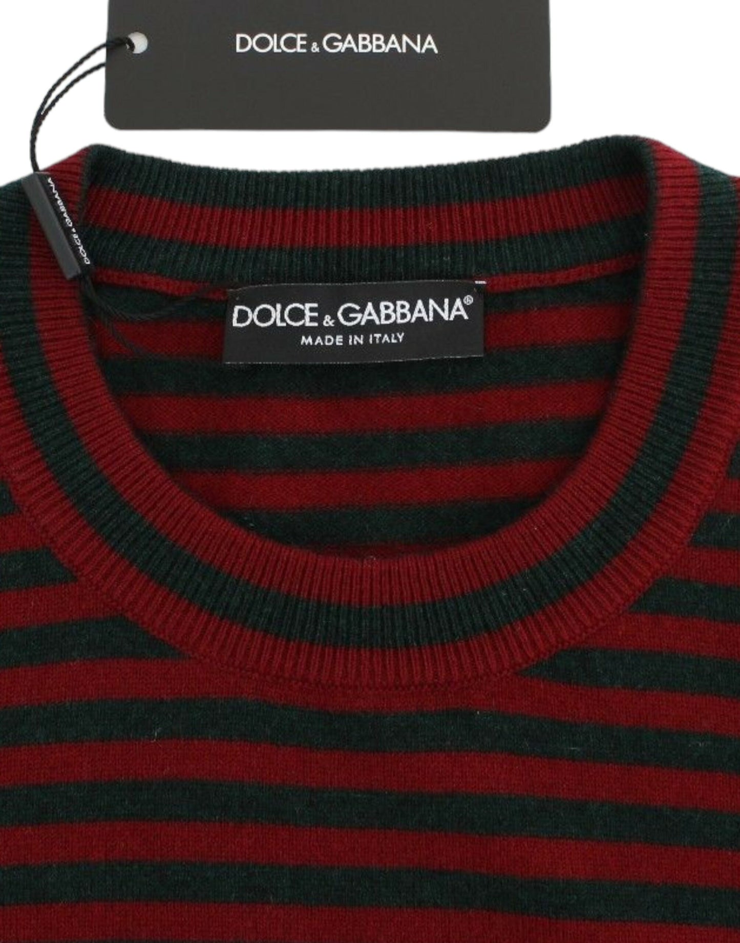 Елегантний кашеміровий светр із круглим вирізом у смужку Dolce &amp; Gabbana