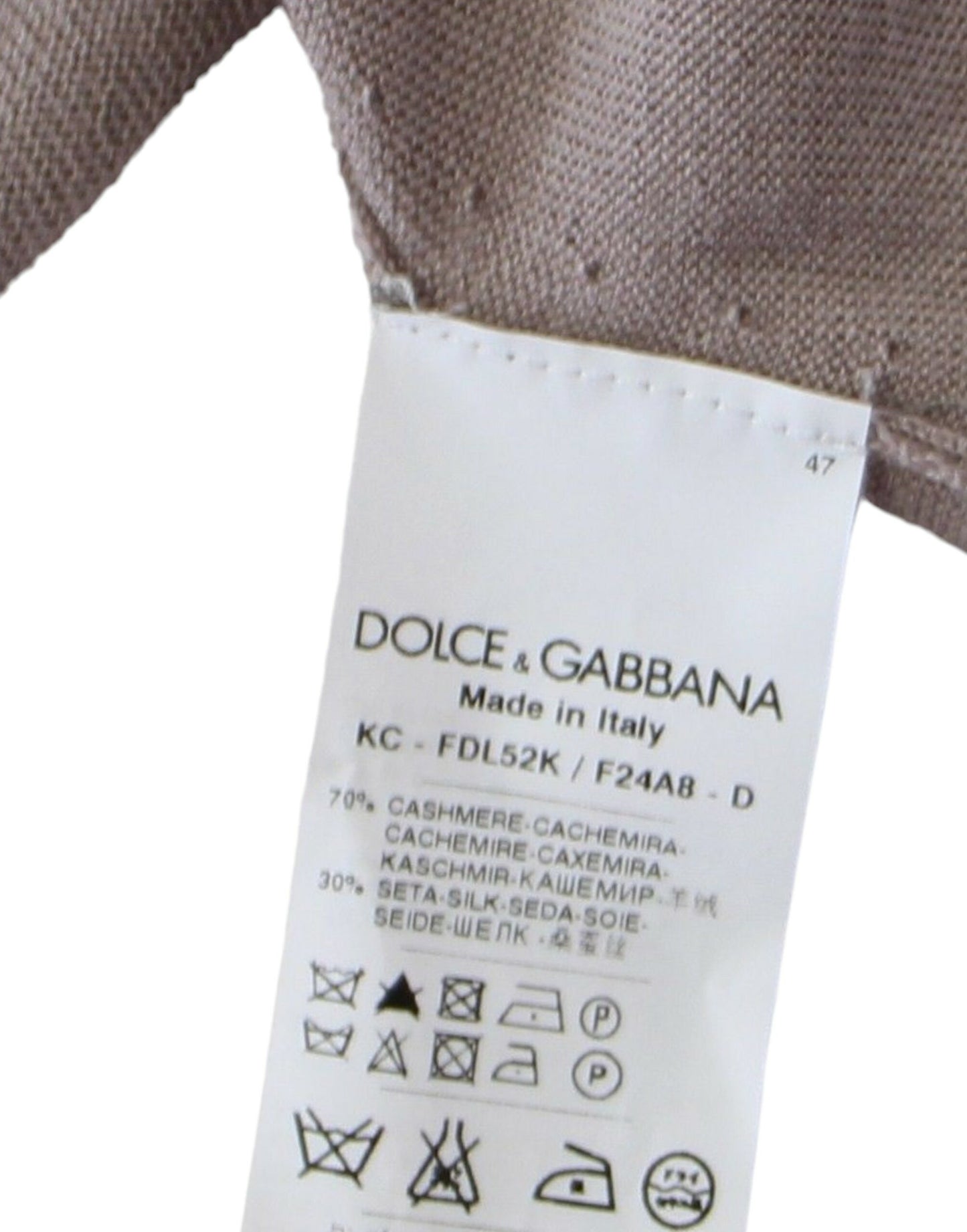 Dolce &amp; Gabbana Елегантна кашемірово-шовкова суміш легкого трикотажу