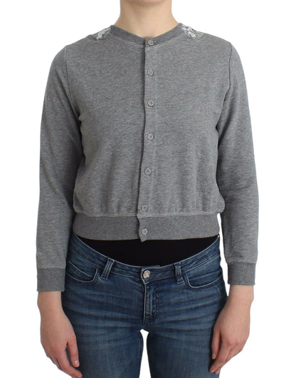 Короткий кардиган Ermanno Scervino Chic Grey із суміші бавовни