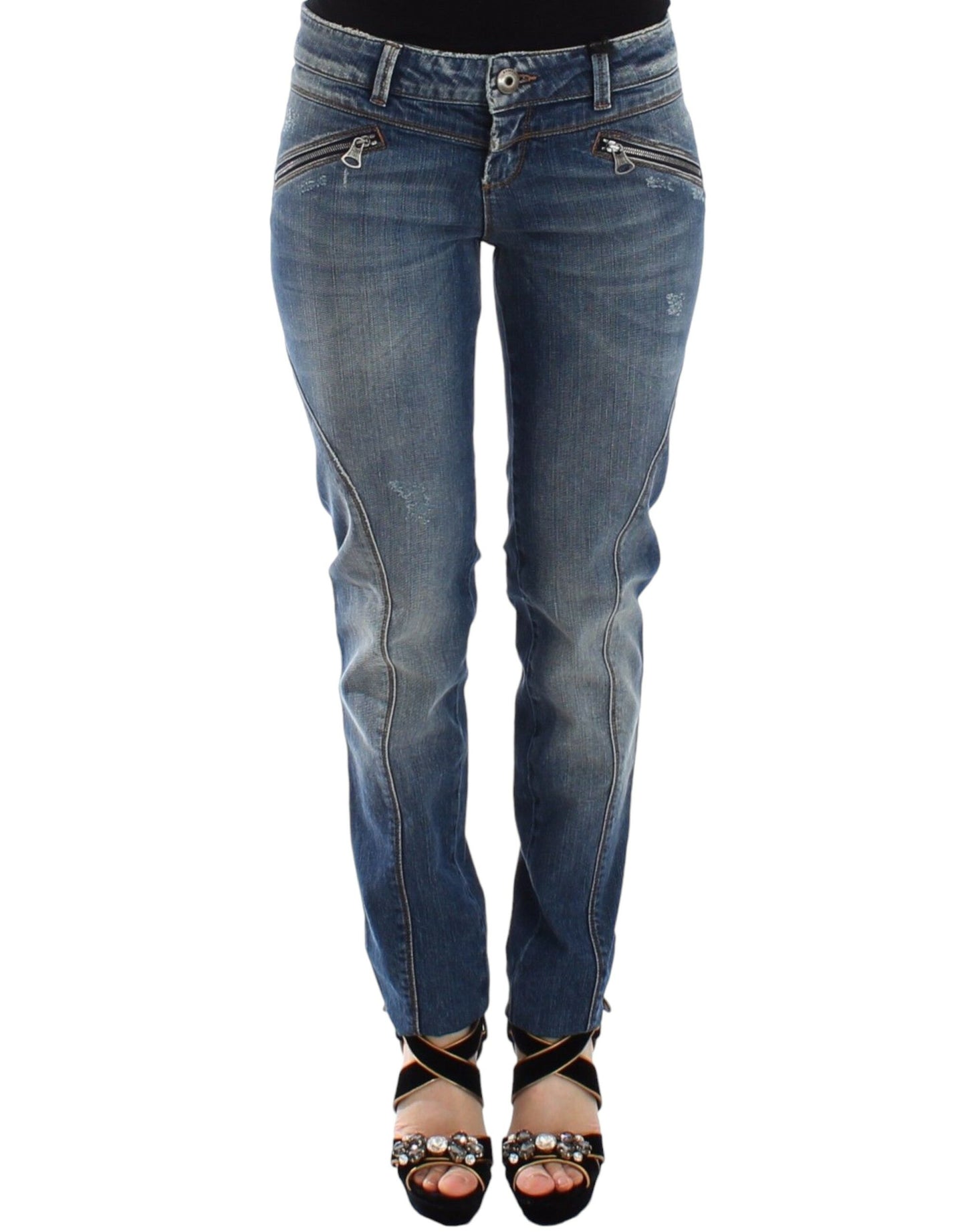 Сині джинси Ermanno Scervino Chic Slim-Fit
