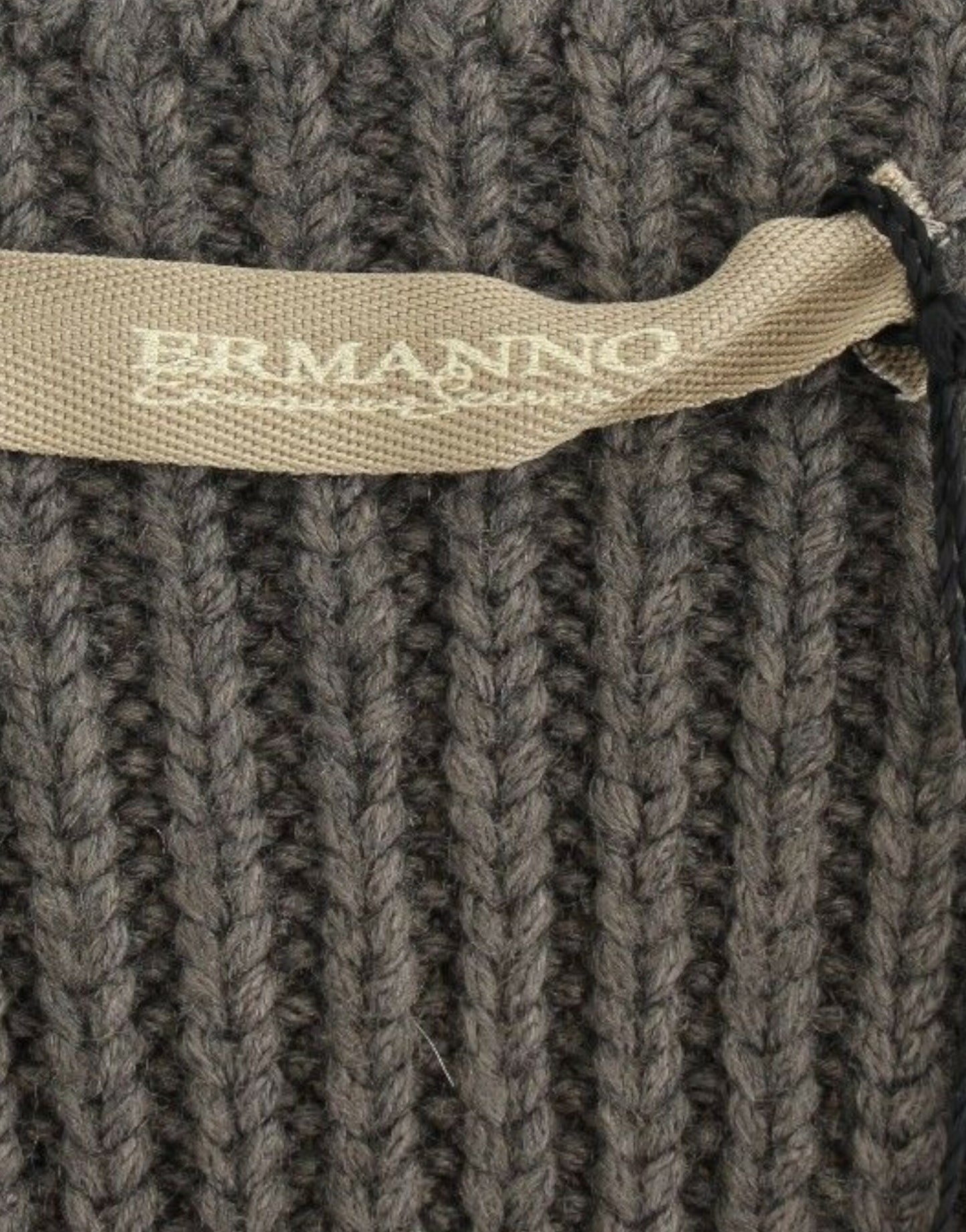 Шикарний сірий трикотажний топ Ermanno Scervino з круглим вирізом