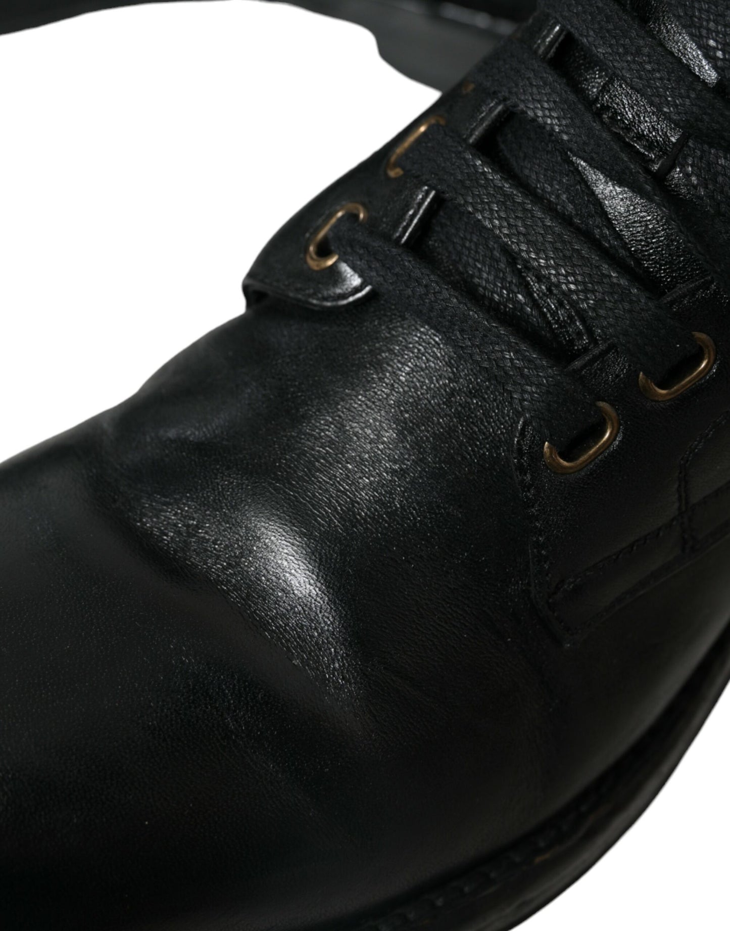 Шкіряні ботильйони Dolce &amp; Gabbana Elegant Black Horse
