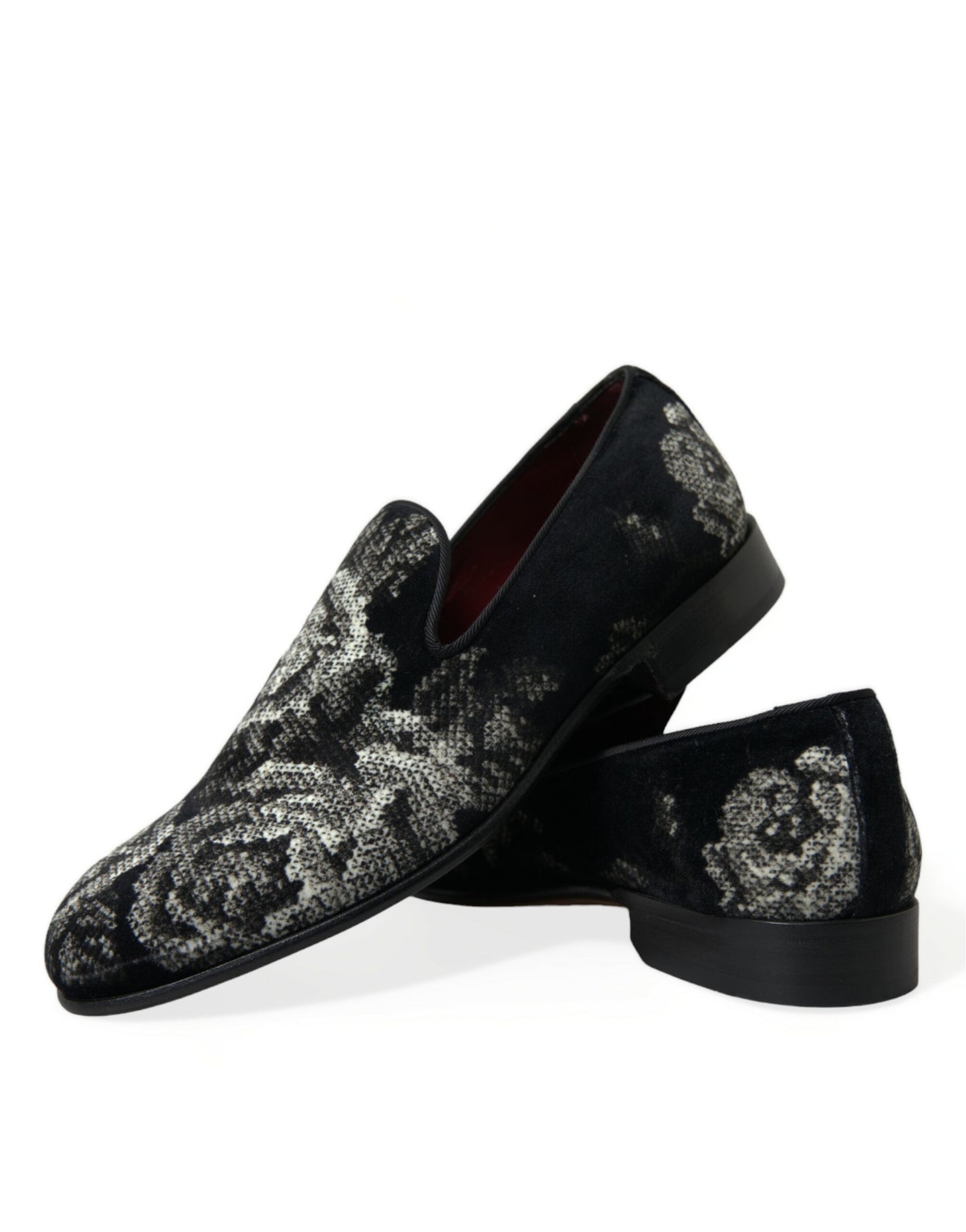 Елегантні оксамитові лофери з квітковим принтом Dolce &amp; Gabbana