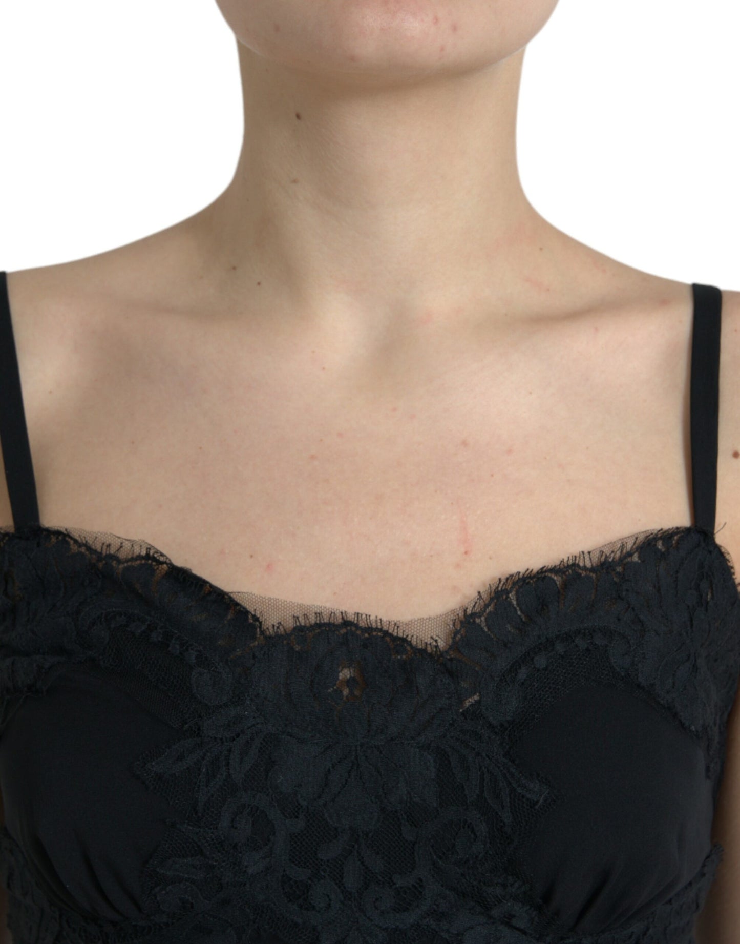 Елегантна чорна шовкова безрукавка Dolce &amp; Gabbana