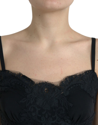 Елегантна чорна шовкова безрукавка Dolce &amp; Gabbana