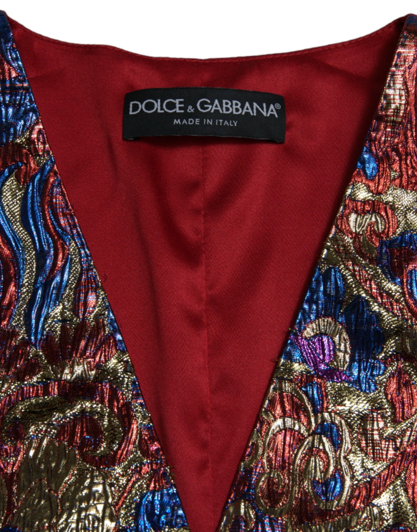 Багатобарвний жаккардовий жилет Dolce &amp; Gabbana з квітковим принтом