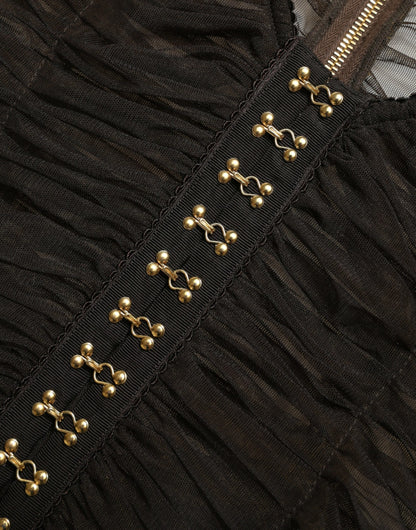 Укорочений топ без рукавів Dolce &amp; Gabbana з прикрасами