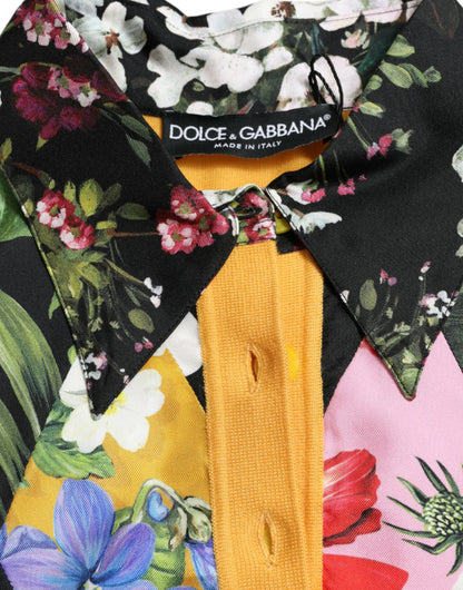 Елегантний шовковий светр Dolce &amp; Gabbana у стилі печворк із сумішшю шовку