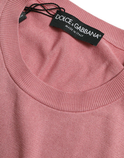 Елегантна шовкова укорочена безрукавка з круглим вирізом Dolce &amp; Gabbana