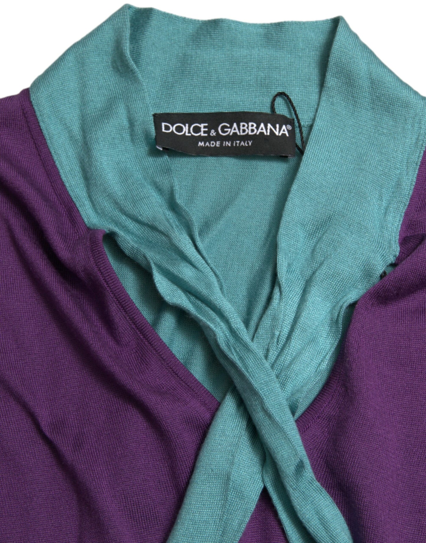Різнобарвний шовковий светр із бантом Dolce &amp; Gabbana