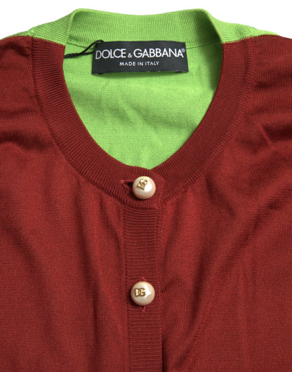 Елегантний шовковий светр-джемпер Dolce &amp; Gabbana в яскравих тонах