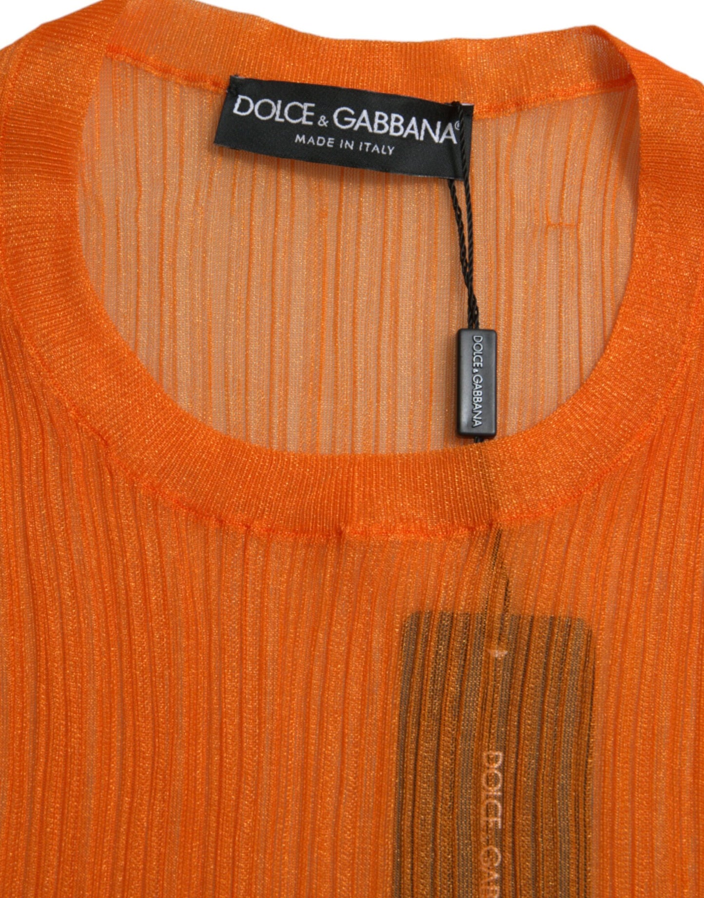 Шикарна помаранчева безрукавка Dolce &amp; Gabbana з круглим вирізом