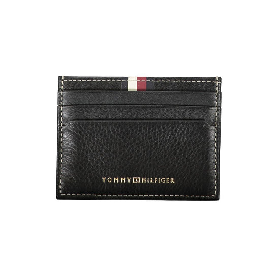 Чорний шкіряний чоловічий гаманець Tommy Hilfiger