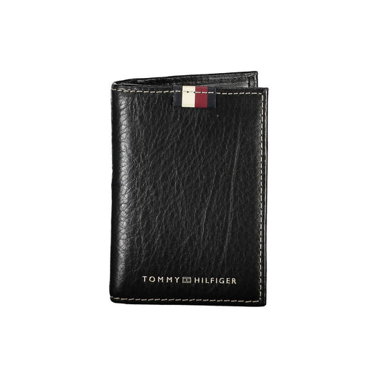 Чорний шкіряний чоловічий кардхолдер Tommy Hilfiger