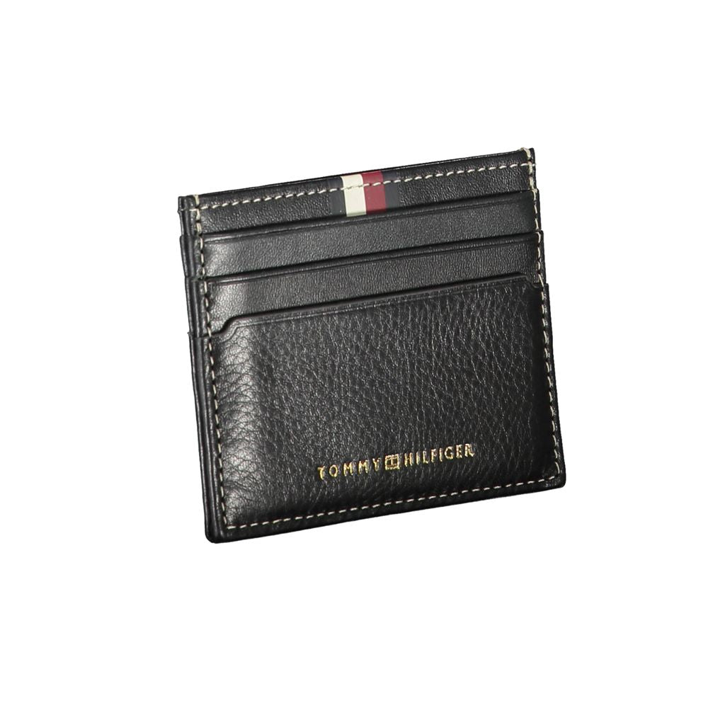Чорний шкіряний чоловічий гаманець Tommy Hilfiger