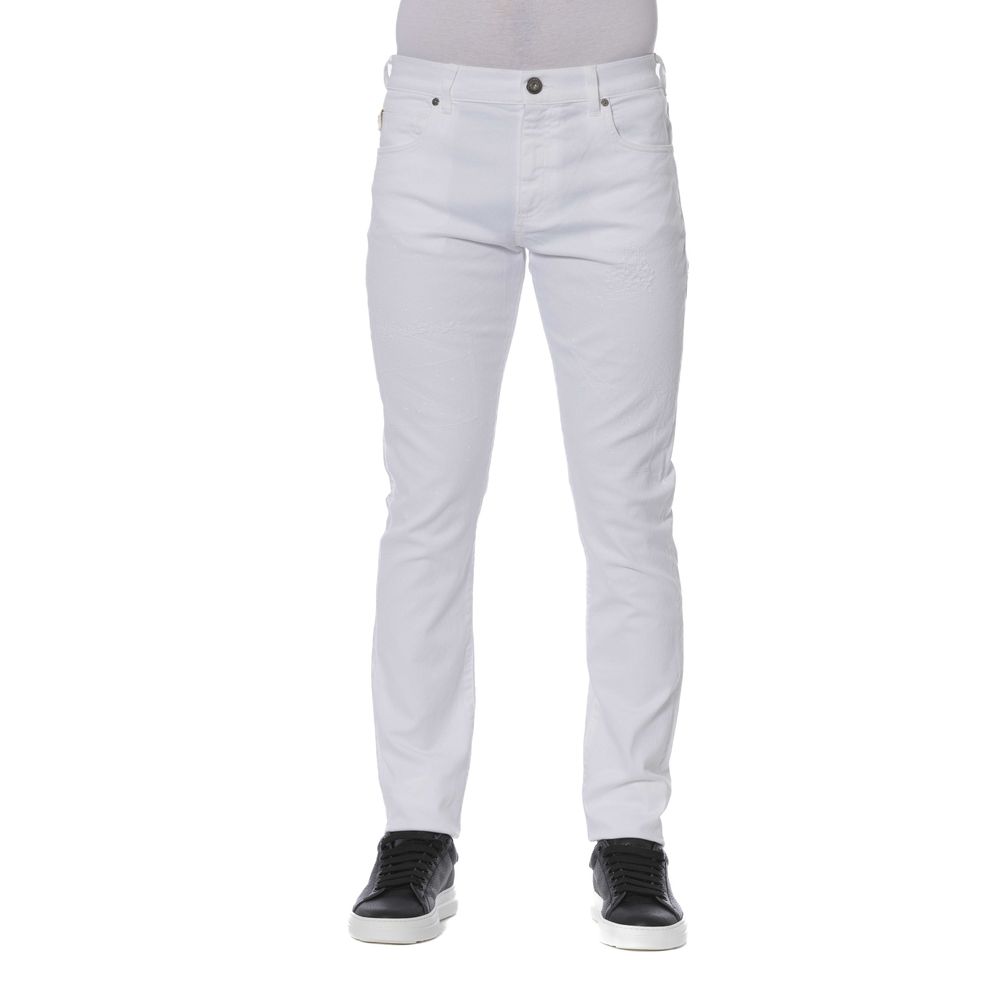 Чоловічі бавовняні білі джинси Trussardi Jeans