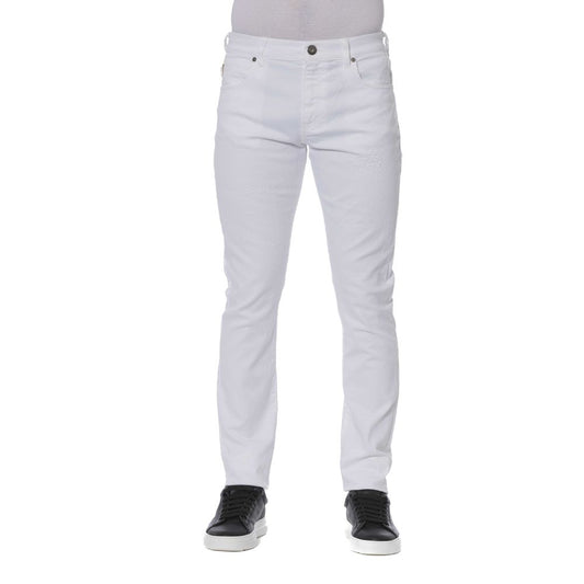 Чоловічі бавовняні білі джинси Trussardi Jeans