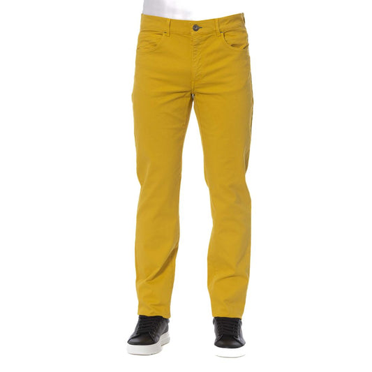 Жовті бавовняні чоловічі штани Trussardi Jeans