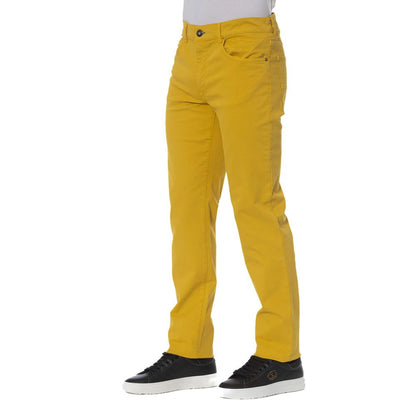 Жовті бавовняні чоловічі штани Trussardi Jeans