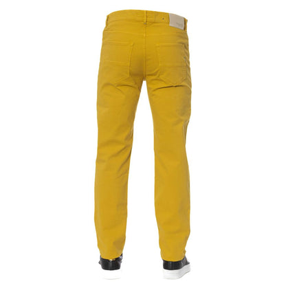 Жовті бавовняні чоловічі штани Trussardi Jeans