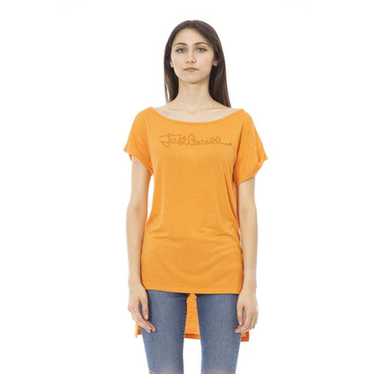 Бавовняна жіноча футболка Just Cavalli Orange
