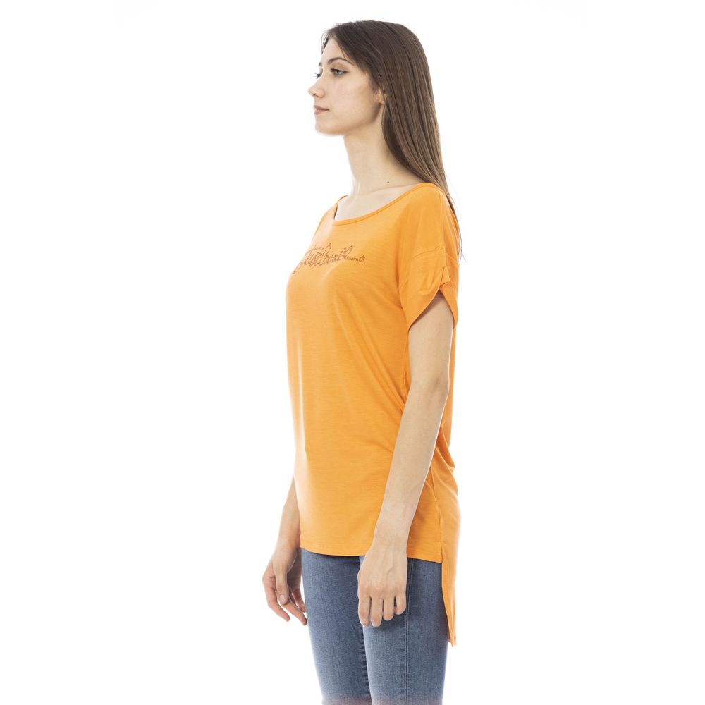 Бавовняна жіноча футболка Just Cavalli Orange