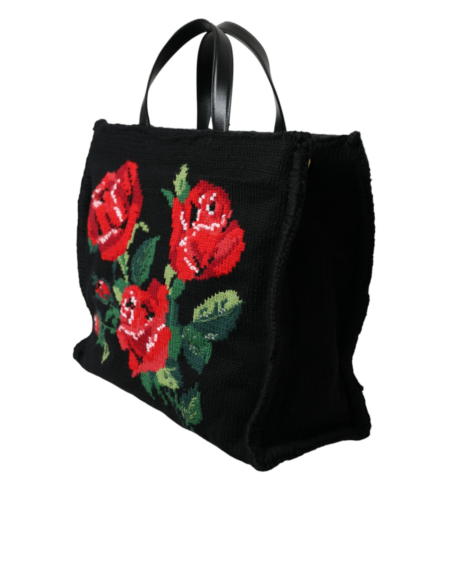 Розкішна чорна сумка Dolce &amp; Gabbana з вишивкою з квітами