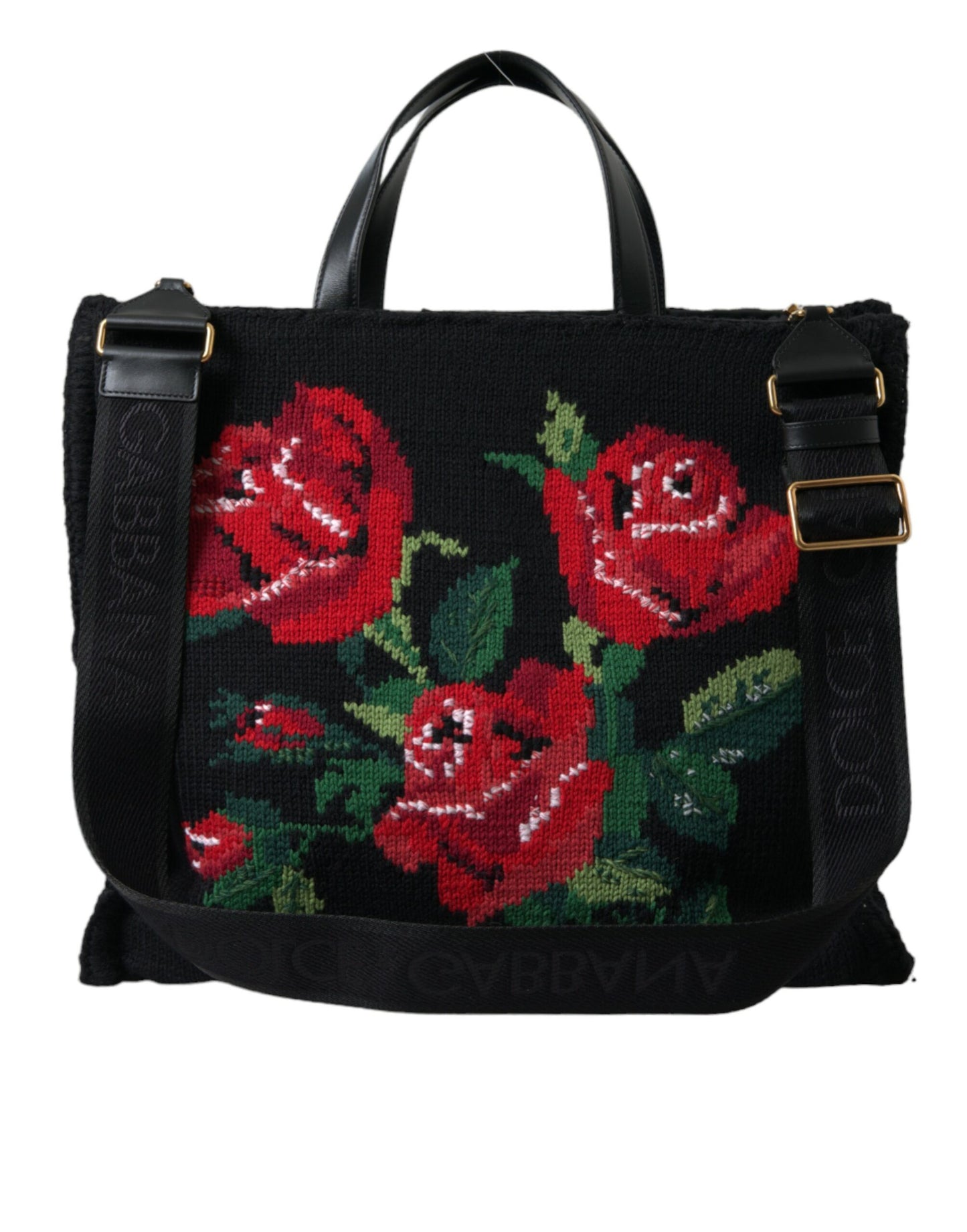 Розкішна чорна сумка Dolce &amp; Gabbana з вишивкою з квітами
