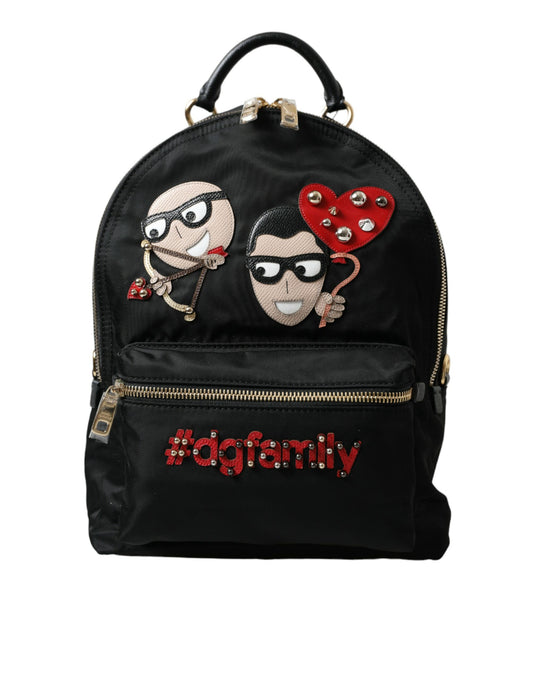 Елегантний чорний рюкзак Dolce &amp; Gabbana з прикрасами