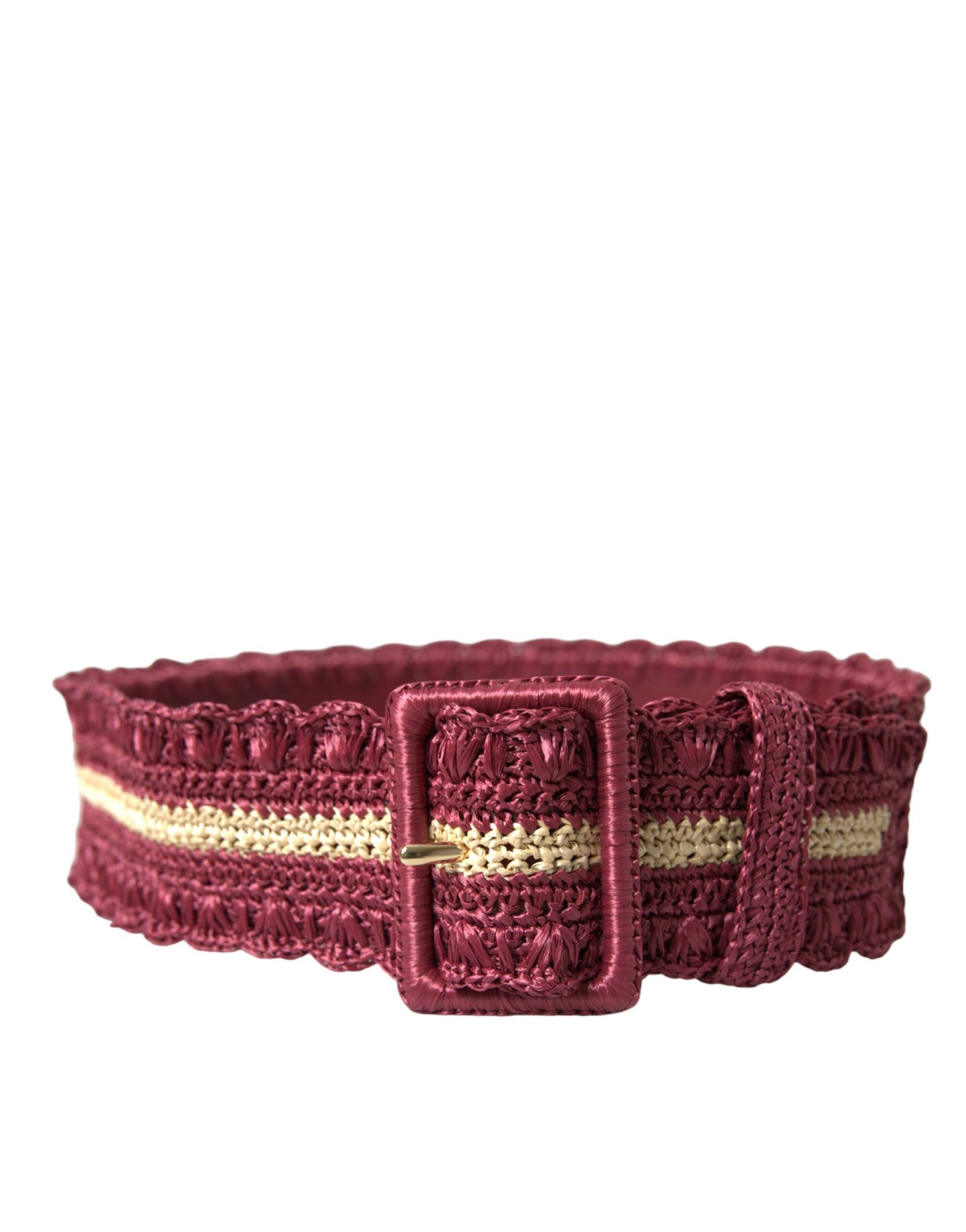 Ремінь Dolce &amp; Gabbana Maroon Elegance Canvas