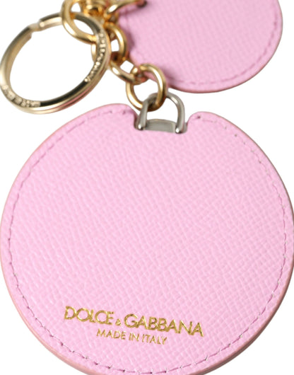 Елегантний шкіряний брелок із рожевого золота Dolce &amp; Gabbana