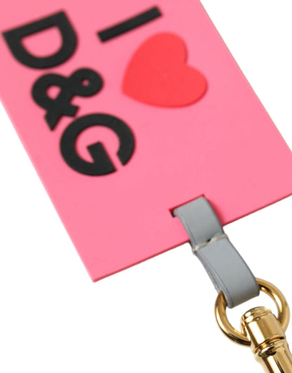Чохол-тримач для ключів Dolce &amp; Gabbana Chic Trifold Gold &amp; Pink