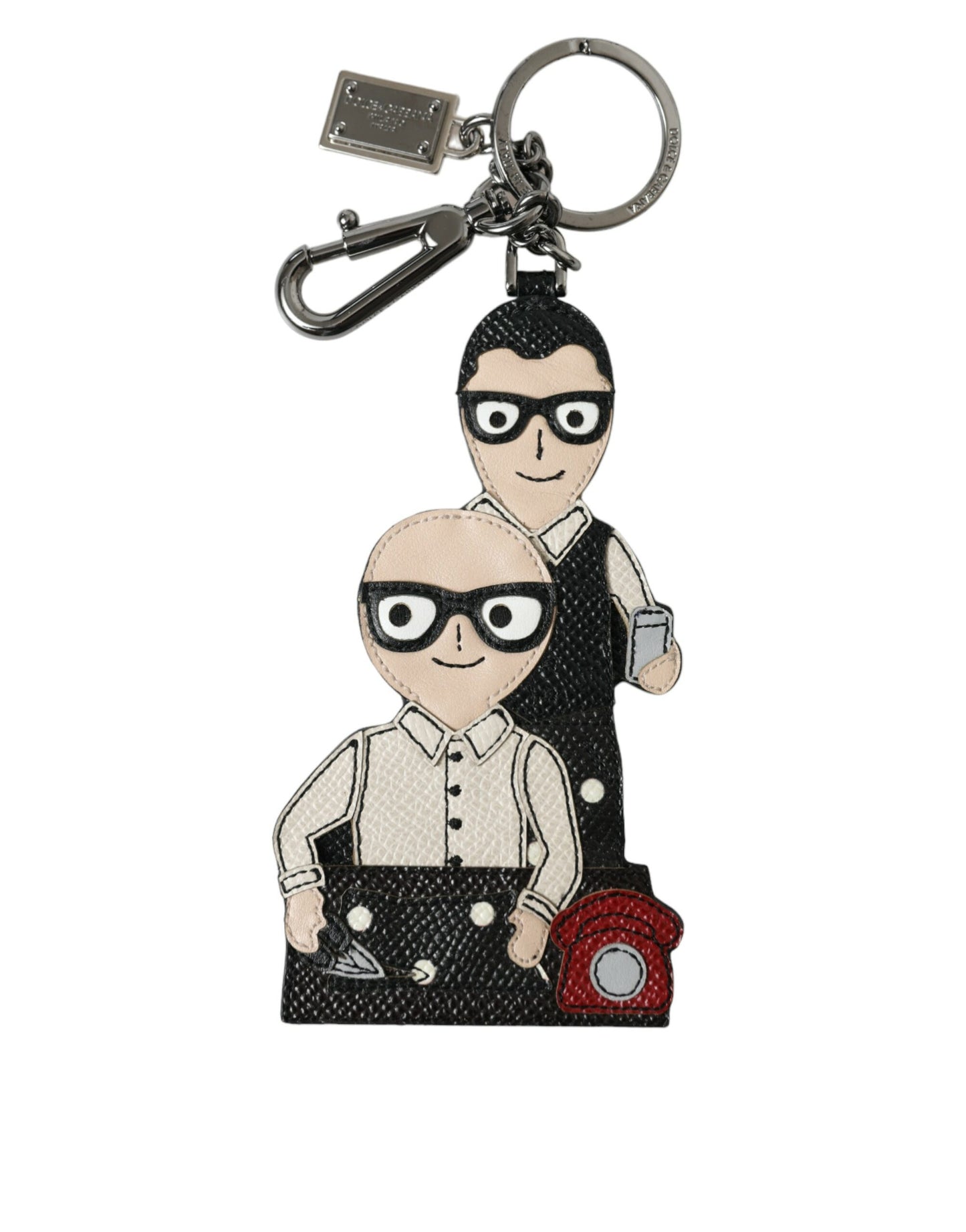 Елегантний різнокольоровий шкіряний брелок Dolce &amp; Gabbana