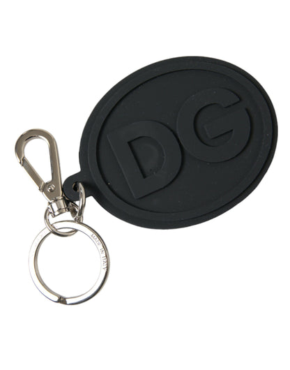 Брелок Dolce &amp; Gabbana Chic з чорно-сріблястим логотипом