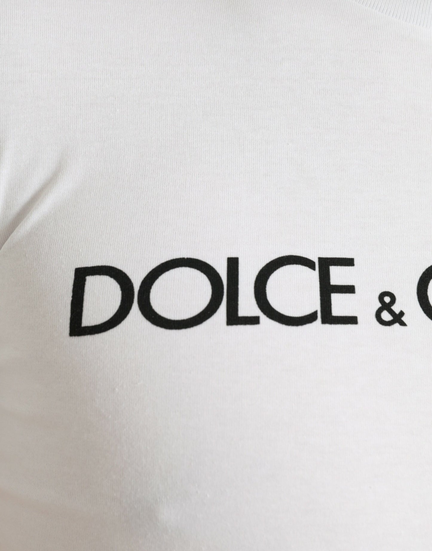Елегантна біла футболка з круглим вирізом із логотипом Dolce &amp; Gabbana