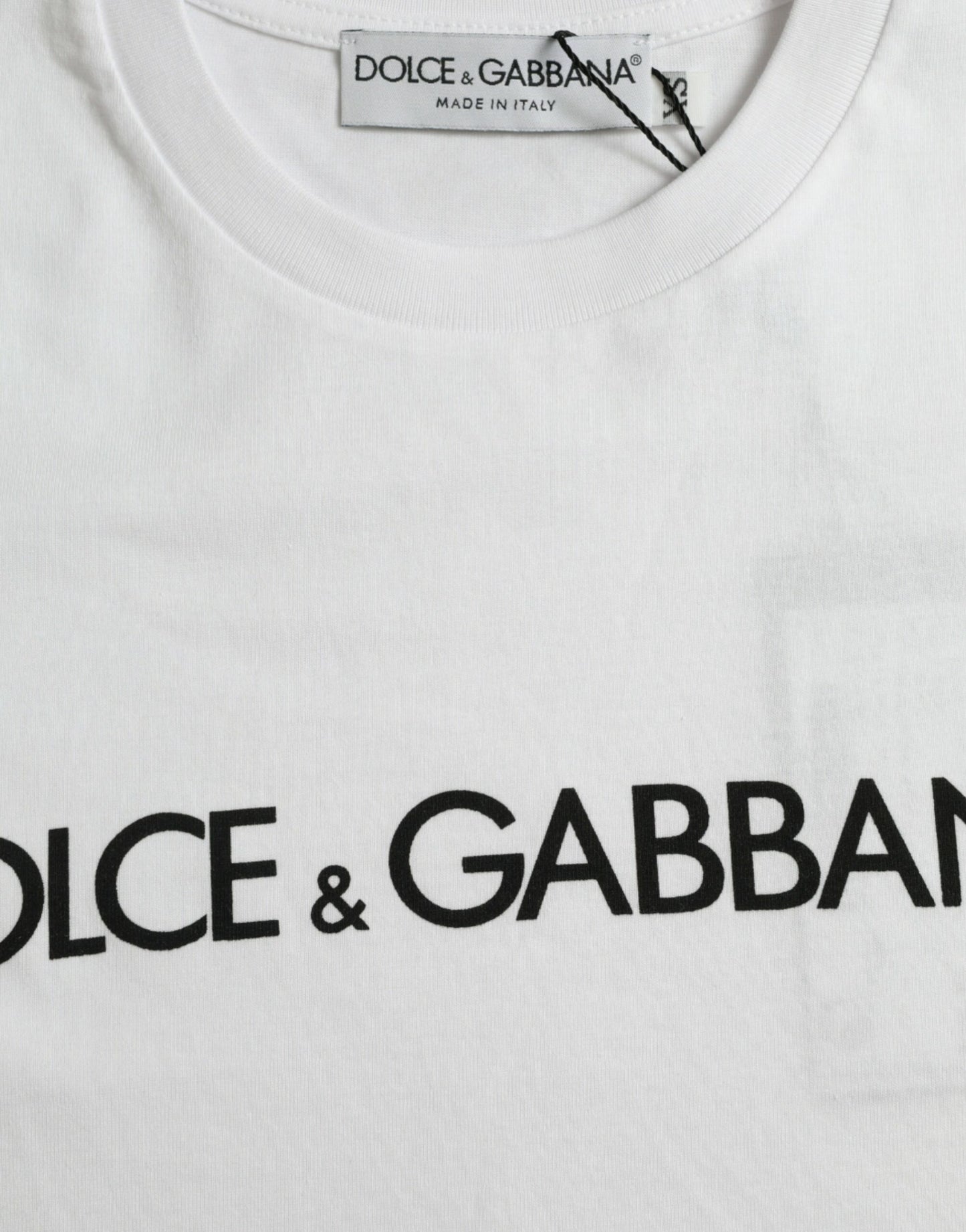 Елегантна біла футболка з круглим вирізом із логотипом Dolce &amp; Gabbana