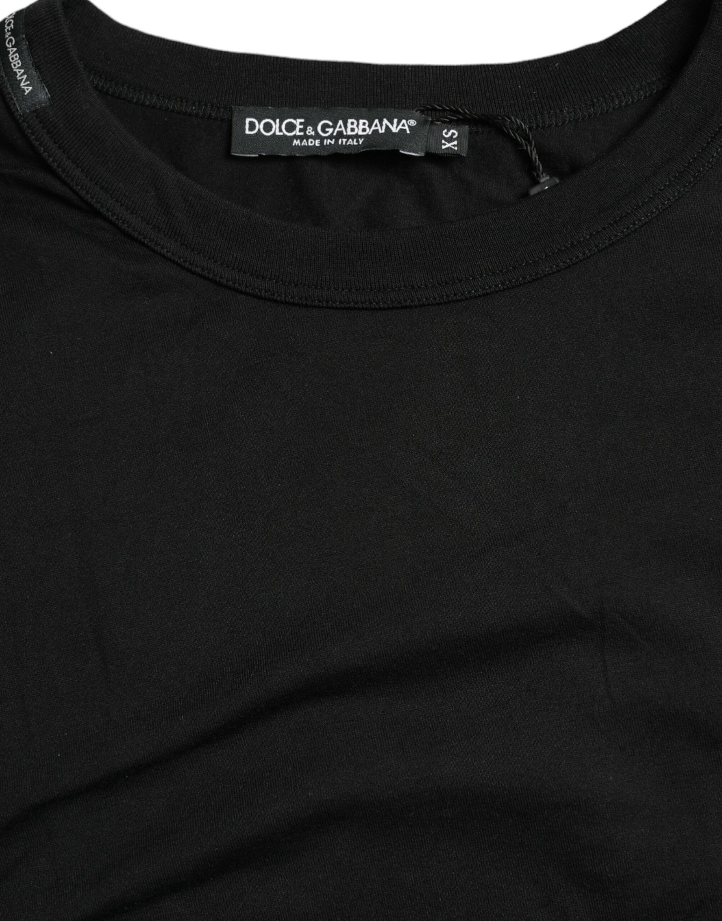 Елегантна бавовняна футболка Dolce &amp; Gabbana з тисненим логотипом