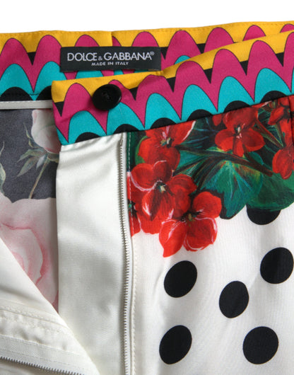 Багатобарвні шовкові штани з високою талією Dolce &amp; Gabbana