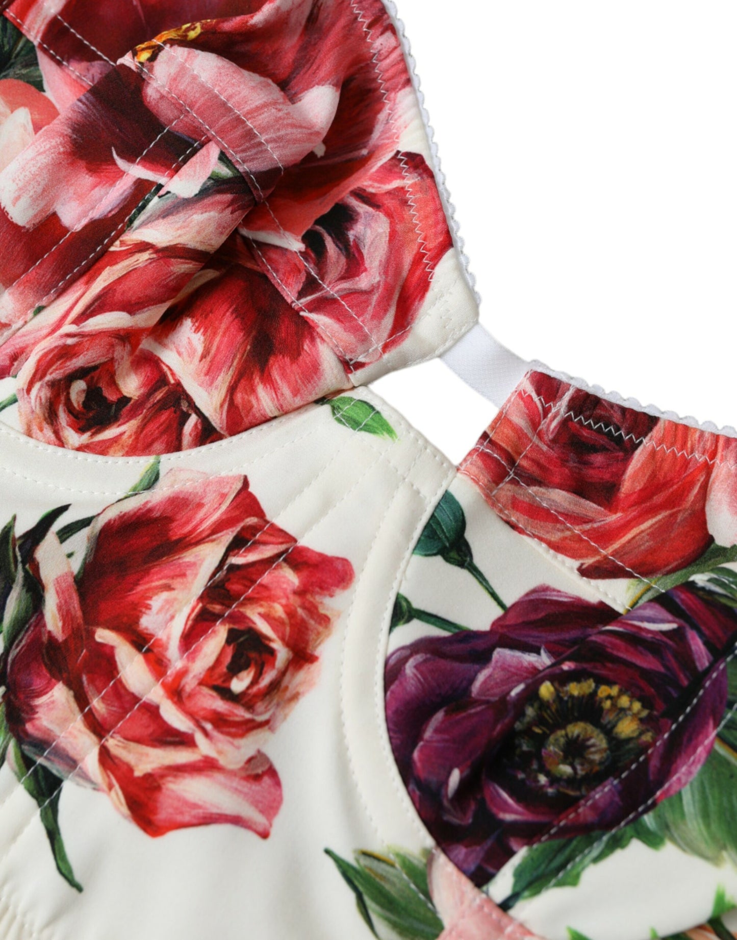 Укорочений бюстьє Dolce &amp; Gabbana Floral Silk Blend