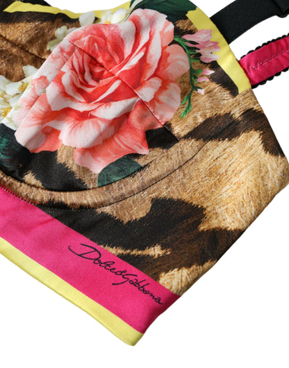 Укорочений бюстьє Dolce &amp; Gabbana Floral Silk Blend
