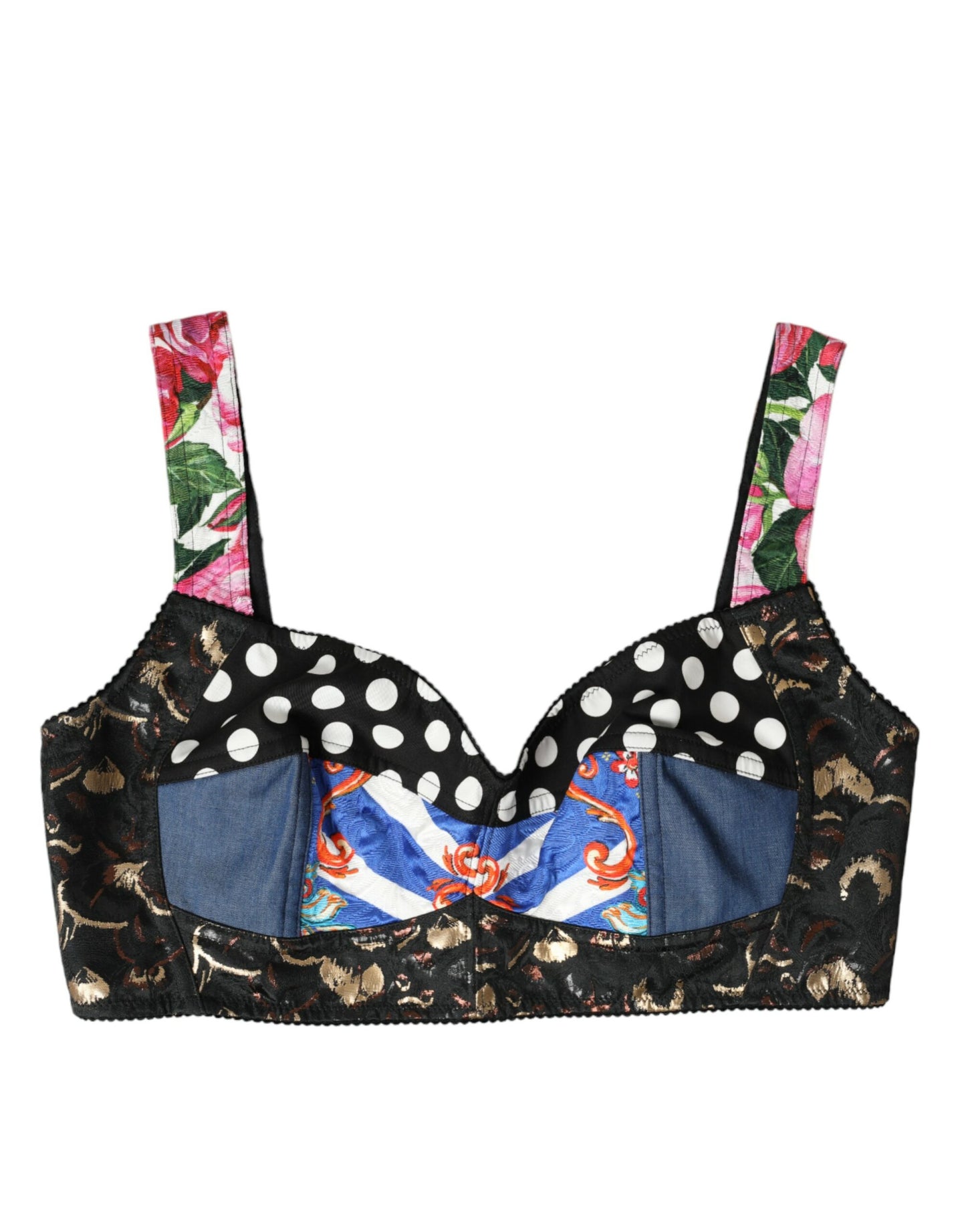 Укорочений топ-бюстьє Dolce &amp; Gabbana з квітковим клаптем