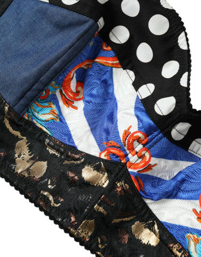 Укорочений топ-бюстьє Dolce &amp; Gabbana з квітковим клаптем