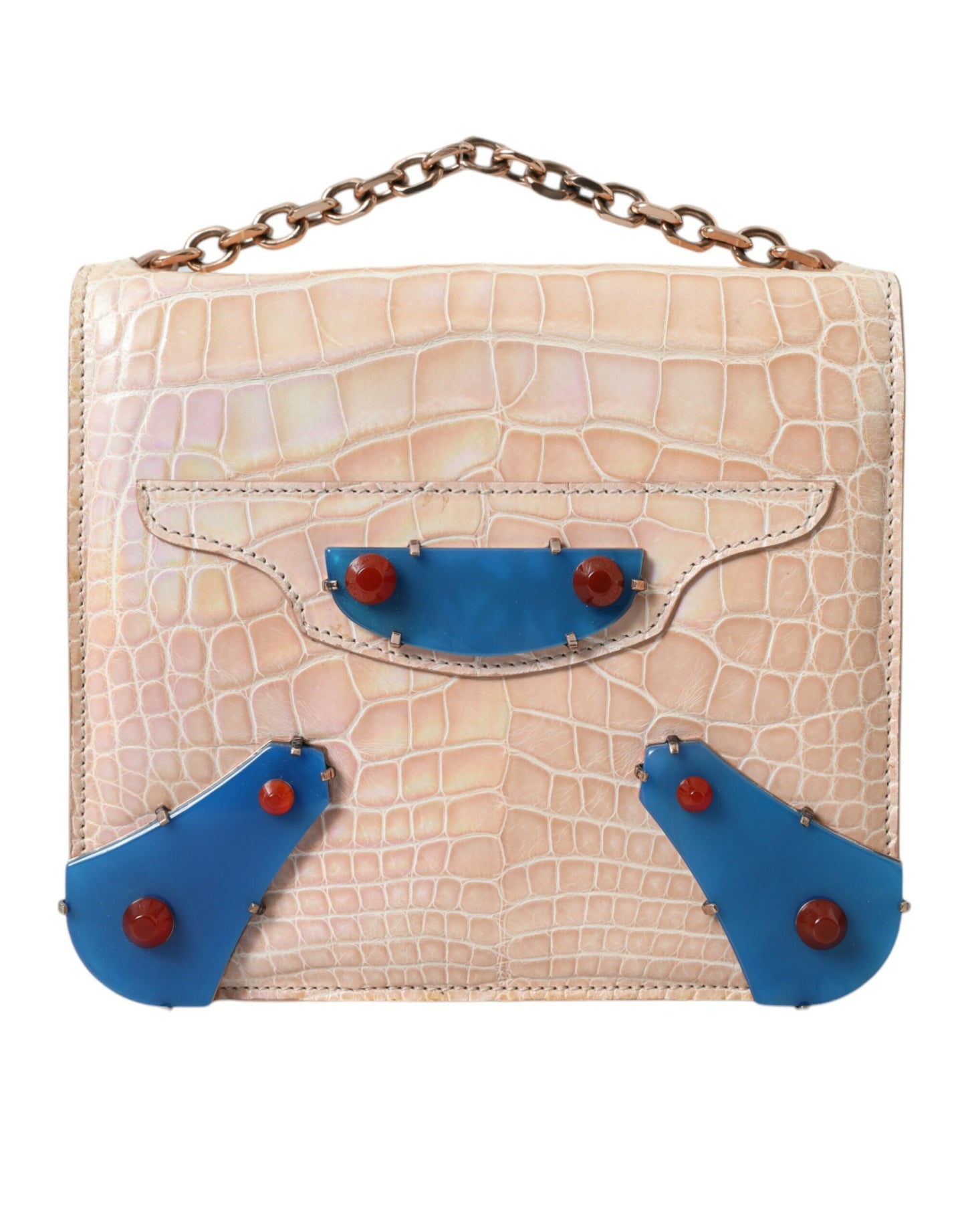 Бежевий клатч Balenciaga Elegant Mini Chain для вечірньої елегантності